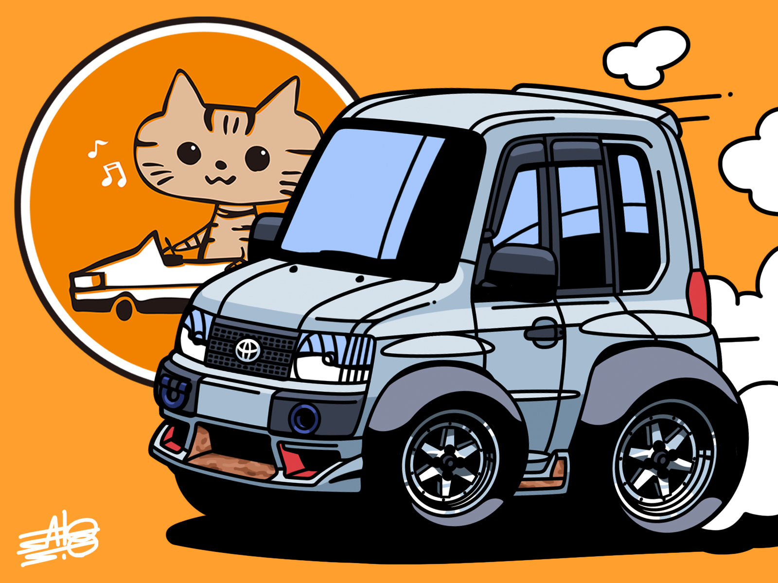 チョロq風なプロボックス Jump Off Automobile